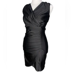 Fashion Magazine Formal Black Mini Ruffle Dress